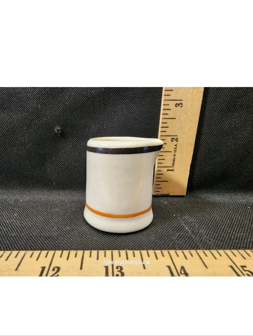 Antique Ironstone Hotel Size Coffee Creamer Penn Ebb Hotel Baseball Theme